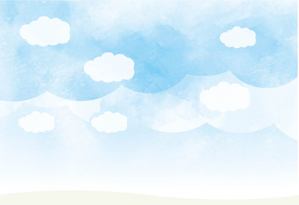 雲が浮かぶ青空のイラスト